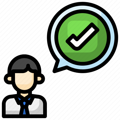 Hired, approved, selection, human, resources, check, mark icon - Download on Iconfinder