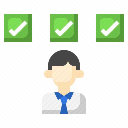 Checklist, survey, business, finance, tick, user, man icon - Download on Iconfinder