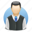 director, employee, head, male, shirt, tie, user 