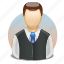 director, employee, head, male, shirt, tie, user 