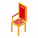 business, cartoon, chair, free, isometric, place, work