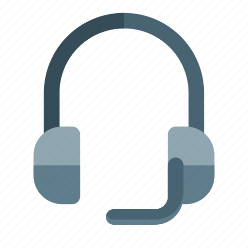 Headset, music, earphones, microphone icon - Download on Iconfinder