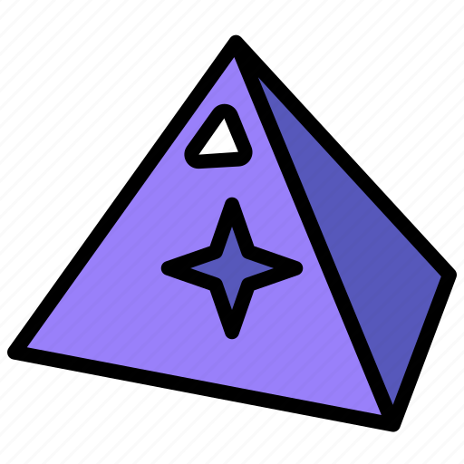 Pyramid, healing, crystal, stone, flow, quartz, energy icon - Download on Iconfinder