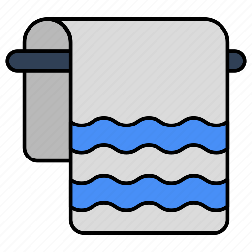 Towel rack, napkin, hygiene, cleaning accessory, toiletry icon - Download on Iconfinder