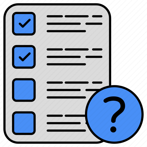 Checklist question, list, task list, todo, agenda icon - Download on Iconfinder