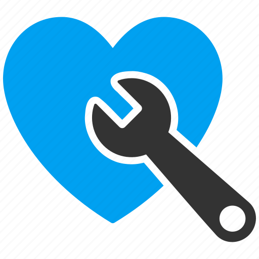 Heart, surgery, care, repair, treatment, valentine, wrench icon - Download on Iconfinder