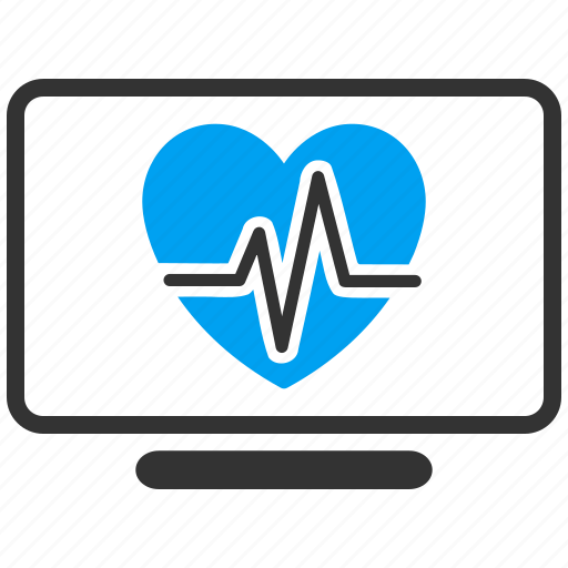 Heart, monitoring, pulse, cardio, ecg, electrocardiogram, heartbeat icon - Download on Iconfinder