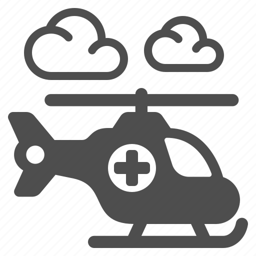 Helicopter, clouds, flying, emergency helicopter icon - Download on Iconfinder