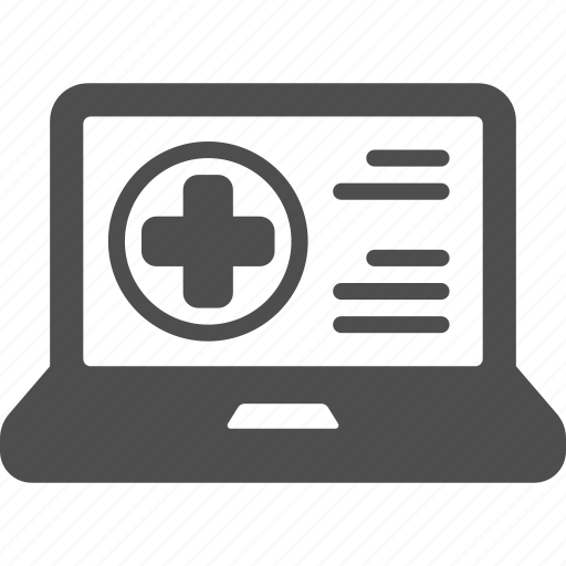 Laptop, computer, online healthcare, digital health care icon - Download on Iconfinder