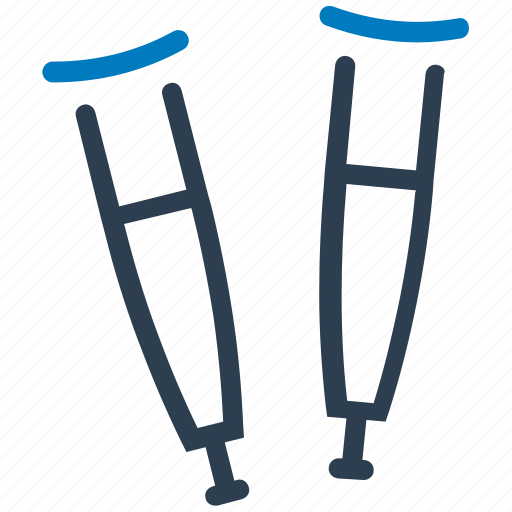 Crutches, healthcare, medical equipment icon - Download on Iconfinder