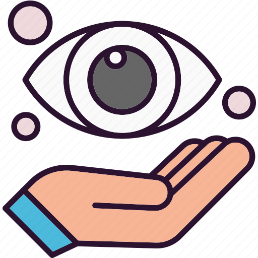 Care, eye, hand, health icon - Download on Iconfinder