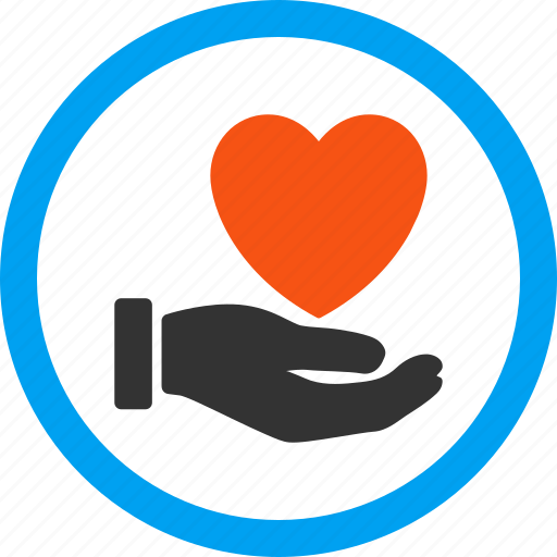 Charity, hand, heart, help, love, palm, support icon - Download on Iconfinder