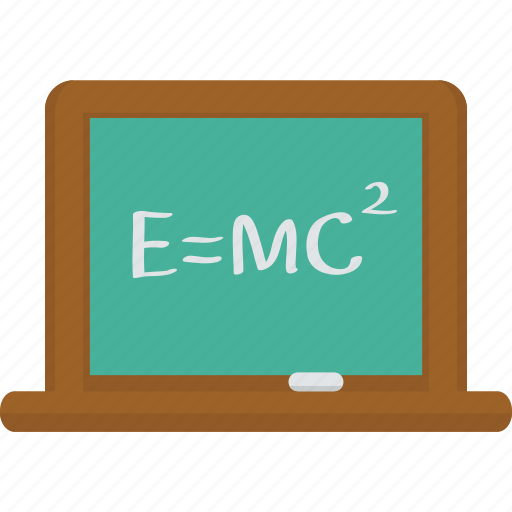 Board, chalk, chalk board, chemistry, e=mc², formula, science icon - Download on Iconfinder