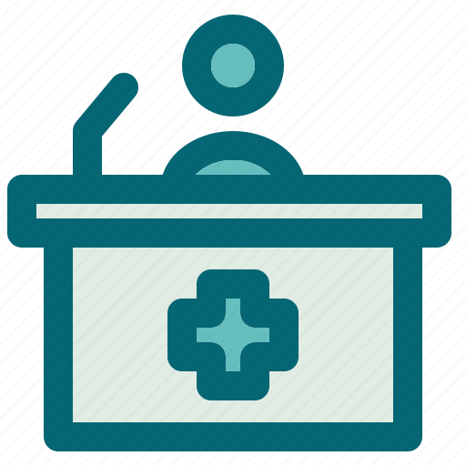 Fitness, health, healthcare, healthy, medical, receptionist icon - Download on Iconfinder