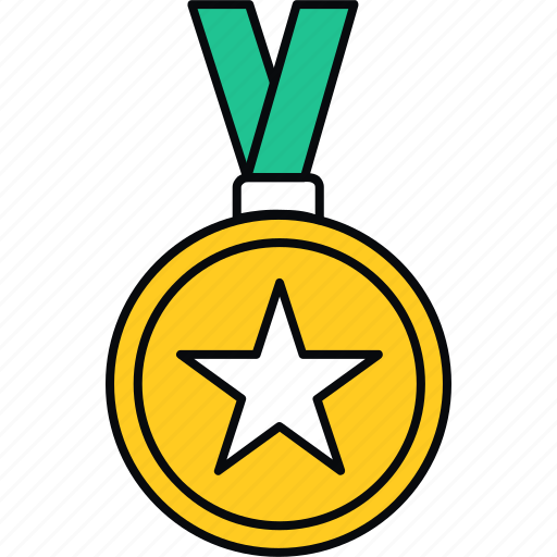 Badge, achievement, medal, star, success, win icon - Download on Iconfinder