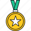 badge, achievement, medal, star, success, win 