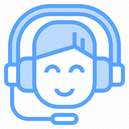Call, headphone, customer, headset, woman, center, service icon - Download on Iconfinder