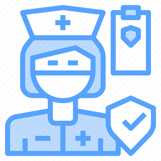 Nurse, document, protection, check, insurance icon - Download on Iconfinder