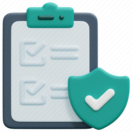 Checklist, insurance, profile, document, data, information, shield icon - Download on Iconfinder