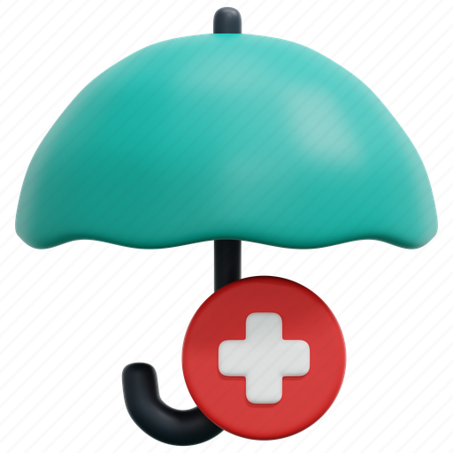 Health, insurance, umbrella, protection, healthcare, medical, 3d icon - Download on Iconfinder