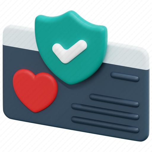 Member, card, health, insurance, shield, medical, heart icon - Download on Iconfinder