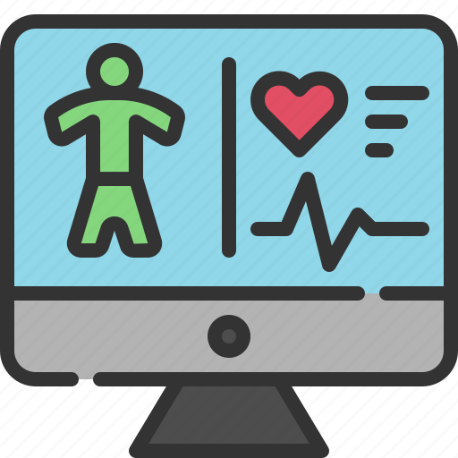 Heart, rate, monitor, patient, check, up, test icon - Download on Iconfinder