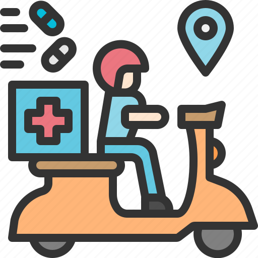 Medicine, home, delivery, medical, drug, service, shipping icon - Download on Iconfinder