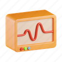 ecg, monitor, graph, screen, heartbeat, electrocardiography, electrocardiogram 