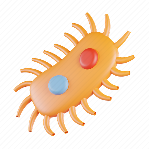 Bacteria, microorganism, microbe, disease, cell, germ, science 3D illustration - Download on Iconfinder