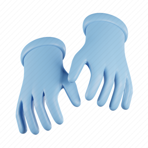 Medical, gloves, protection, surgery, hygiene, healthcare, tool 3D illustration - Download on Iconfinder