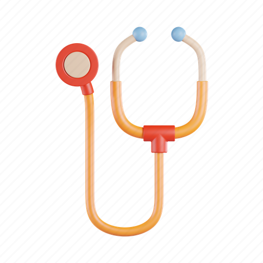 Stethoscope, heartbeat, breathing, medical, check, examination, instrument 3D illustration - Download on Iconfinder