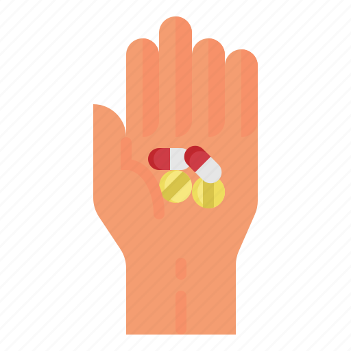 Hand, medicine, pharmacy, pills, tablets icon - Download on Iconfinder