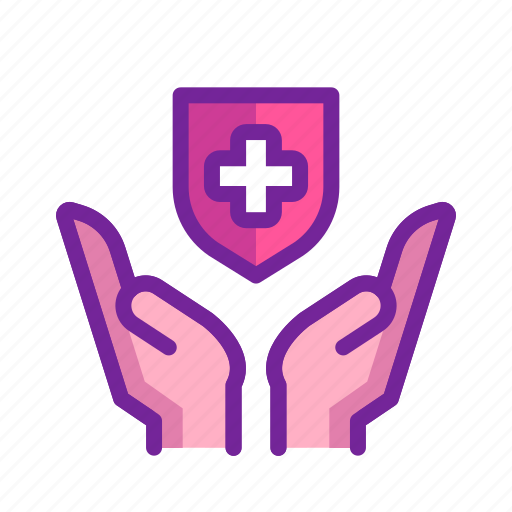 Hand, health, protection, shield icon - Download on Iconfinder