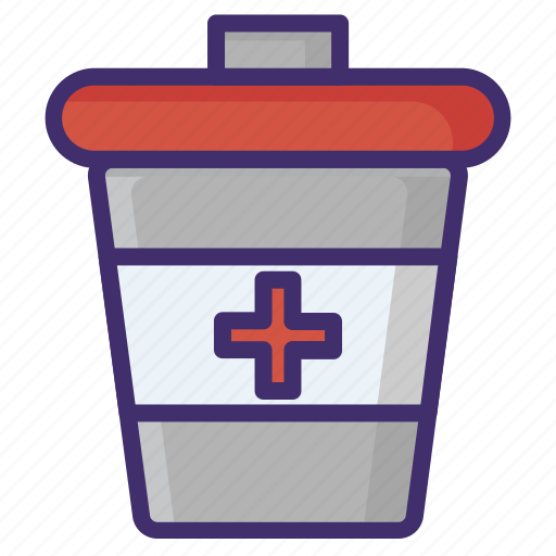 Bin, disposal, garbage bin, hospital dustbin, trash can, waste disposal icon - Download on Iconfinder