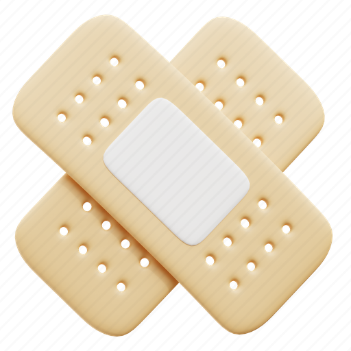 Bandage, medical, plaster, healthcare, injury, treatment, aid 3D illustration - Download on Iconfinder