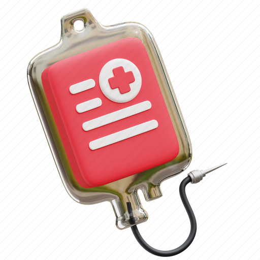 Blood, blood bag, blood transfusion, medical, iv drip, blood donation, healthcare 3D illustration - Download on Iconfinder