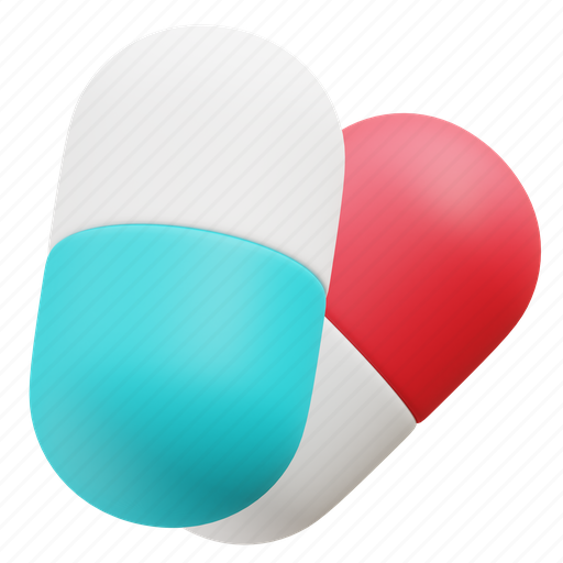 Capsule, medicine, medical, pills, drug, healthcare, pill 3D illustration - Download on Iconfinder