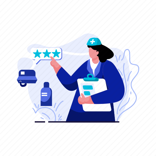 Clinical, nurse, specialist, healthcare, expert, gear, report illustration - Download on Iconfinder