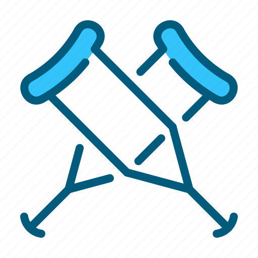 Crutch, equipment, healthcare, hospital, medical, tools icon - Download on Iconfinder