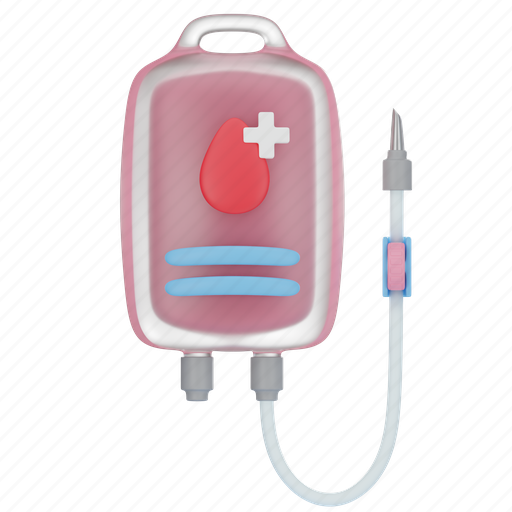 Blood, bag, hospital, medical, medicine, health, heart 3D illustration - Download on Iconfinder