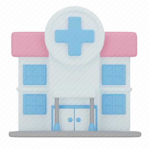 Hospital, building, medical, medicine, health, heart, care 3D illustration - Download on Iconfinder