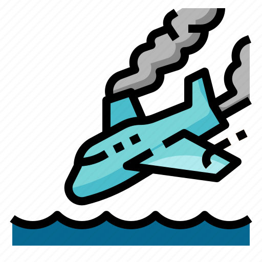 Accident, airplane, crash, fire, transport, transportation icon - Download on Iconfinder