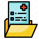 analytics, folders, healthcare, history, medical, medicine, report