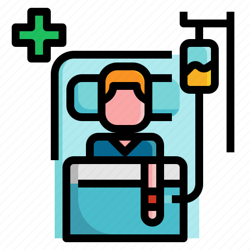 Bed, healthcare, hospital, infectious, injury, medical, patient icon - Download on Iconfinder