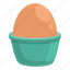 breakfast, boiled, egg, object 