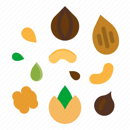 Seeds, almond, nuts, hazelnut, protein icon - Download on Iconfinder