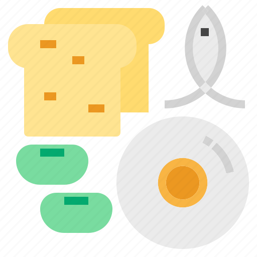 Biotin, bread, fish, soybeans icon - Download on Iconfinder