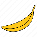 banana, bio, food, fruit, product, vegan, yellow