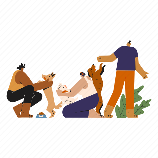 Dog, pet, play, animal, friend, happy, puppy illustration - Download on Iconfinder