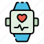 smart, watch, smart watch, wristwatch, app, heart rate, heart, sport, gadget 